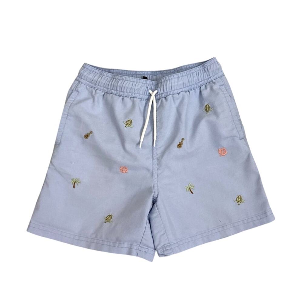Janie and Jack Swim Shorts Blue Board Shorts Lined Bathing Suit Size Youth 8